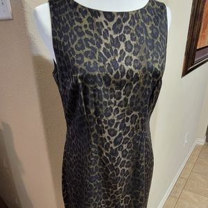 Ann Taylor animal print, sleeveless dress